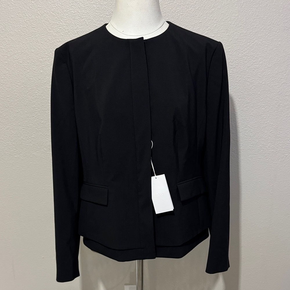 Hugo Boss Jasyma Virgin Wool Black Women's Blazer Formal Bussines Elegant